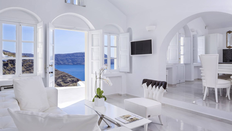 Living Room - Canaves Oia Villa, Santorini