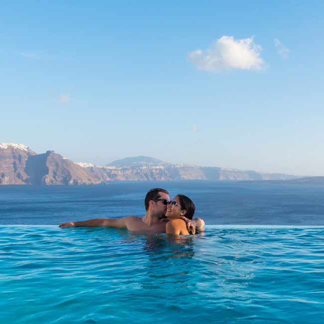 Romantic Couple at Santorini Secret Suites & Spa - Travelive Blog