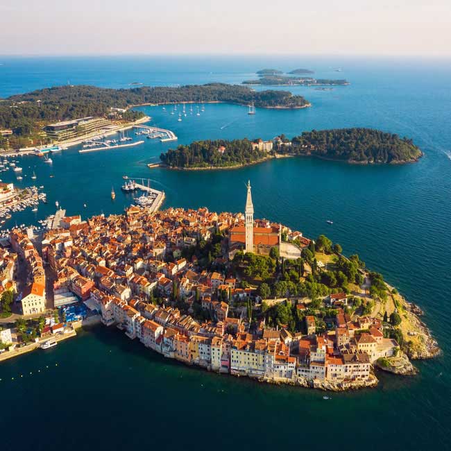 Aerial View of Rovinj - Luxury Vacations in Croatia and Istria, Travelive