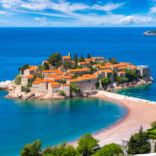 Budva Riviera, top destinations in Montenegro, luxury packages by Travelive