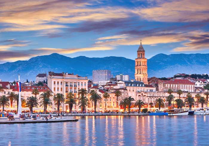 Split Harbor at Sunset - romantic honeymoon Croatia, Travelive