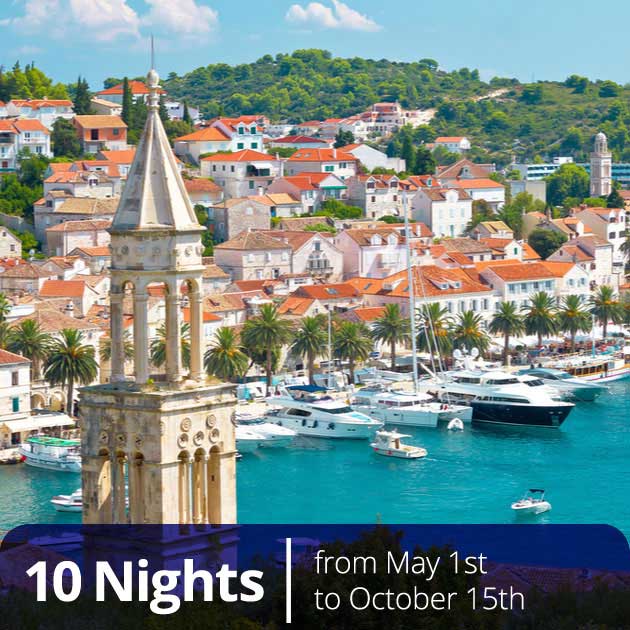 View of Hvar town from Fortica – Romantic honeymoons in Croatia, Travelive