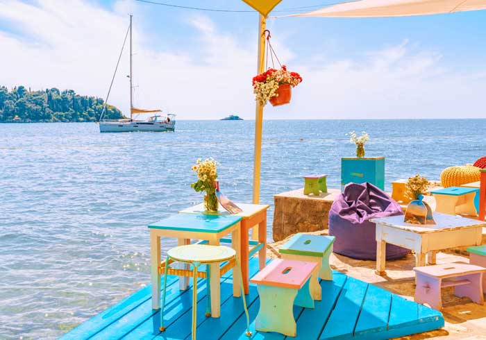 Colorful café in Rovinj - Romantic Honeymoon in Croatia, Travelive