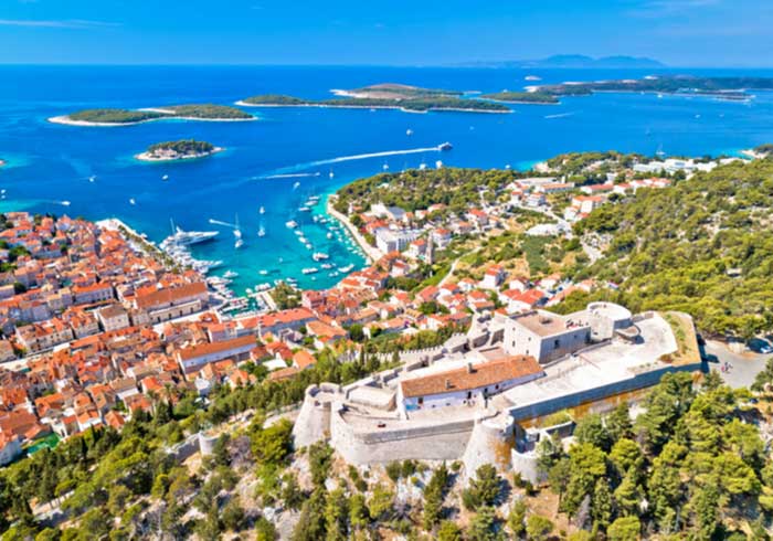 View of Hvar Town and Fortica - Holiday Package Split Dubrovnik Hvar, Travelive