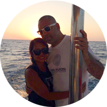 Farrah & David in Santorini - Luxury Honeymoon in Santorini