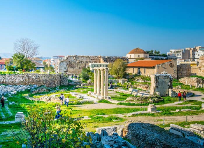 Hadrian Library – Athens honeymoon tours with Travelive, Aegean Elegance package