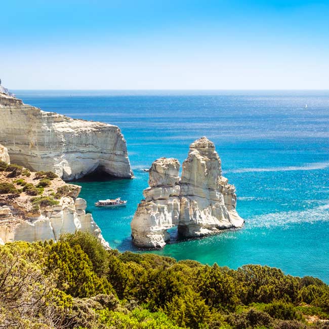 Milos Island – Kleftiko, top destinations in Greece by Travelive, luxury holidays