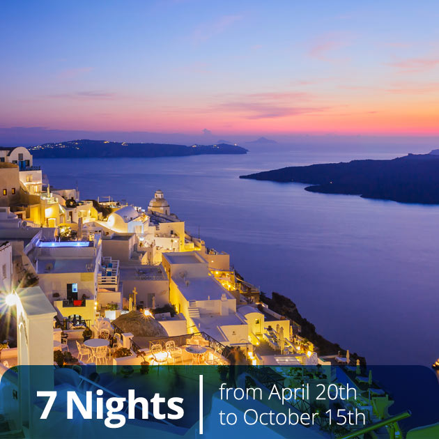 Sunset in Caldera – Santorini Island, Athens and Santorini Luxury Vacation Packages, Travelive