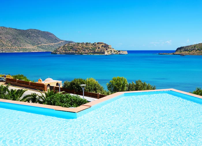 Luxury hotel overlooking Spinalonga – Crete Island, Athens Mykonos Santorini Crete package, Travelive