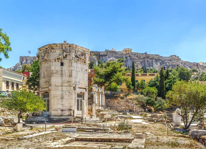 Athens – tower of the winds, Athens honeymoon tour with Travelive, Aegean romantic escape