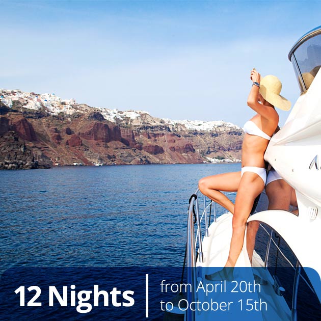 Woman Relaxing on Private Yacht  – Aegean, Santorini, Greek Dream and Private Yacht, Vacation Bundles, Travelive