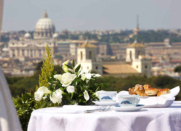 View of Rome – Marriot Grand Hotel Breakfast, Rome to Amalfi Coast Honeymoon, Travelive