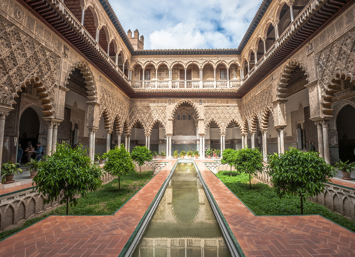 Seville Patio in Royal Alcazars Spanish Classics Travelive